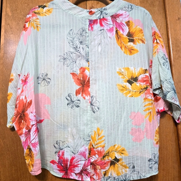 Express Hawaiian Tie Blouse - Picture 2 of 6